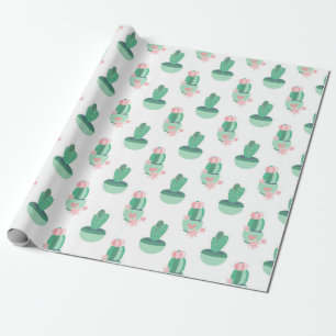 Kaktusgarten-Muster Geschenkpapier