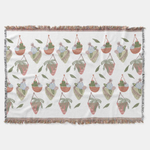 Kaktushängekörbe Botanische Blumen Decke