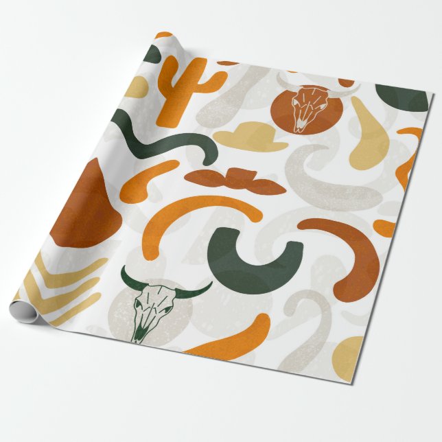 Kaktuskuhhhut im Südwesten Geschenkpapier (Ungerollt)