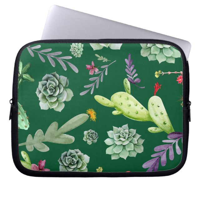 Kaktusmuster 3 laptopschutzhülle (Vorderseite)