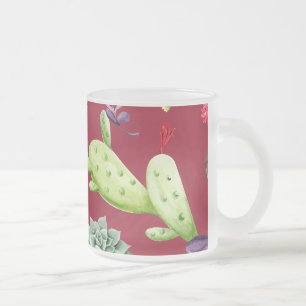 Kaktusmuster 4 mattglastasse