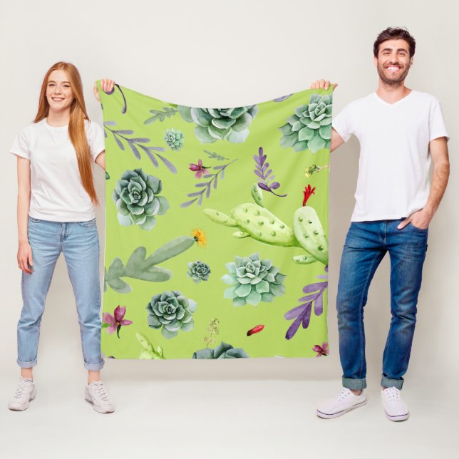 Kaktusmuster 6 fleecedecke (Beispiel)