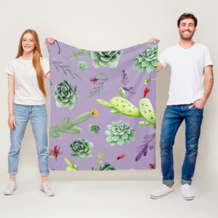 Kaktusmuster 7 fleecedecke