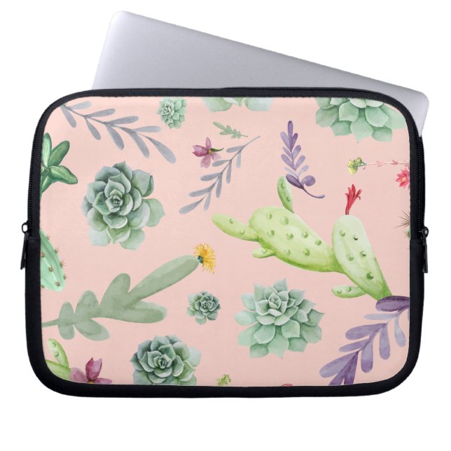 Kaktusmuster 8 laptopschutzhülle (Vorderseite)