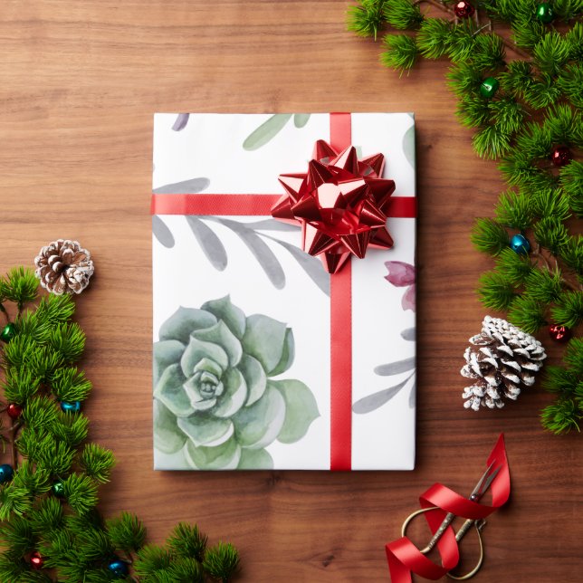 Kaktusmuster Geschenkpapier (Feiertagsgeschenk)