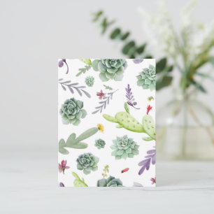 Kaktusmuster Postkarte