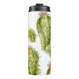 Kaktusmuster Wasserfarbe Thermosbecher