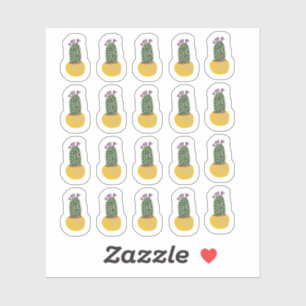 Kaktuspflanzen Gepard-Kritzel-Design Aufkleber