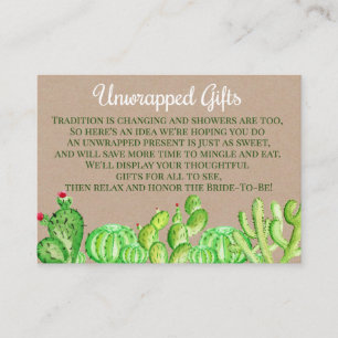 KaktusSucculent packte Anzeigen-Duschen-Einsatz Begleitkarte