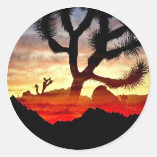 Kaktusvision Runder Aufkleber