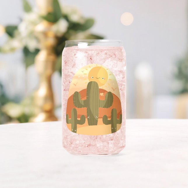 Kaktuswüste mit Sonne Dosenglas (Insitu (Hochzeit))