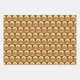 Kaktuswüste mit Sonne Geschenkpapier Set