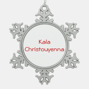 Kala Christouyenna - Verzierung Schneeflocken Zinn-Ornament