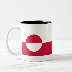 Kalaallit Nunaat - Grønland - grönländische Flagge Zweifarbige Tasse