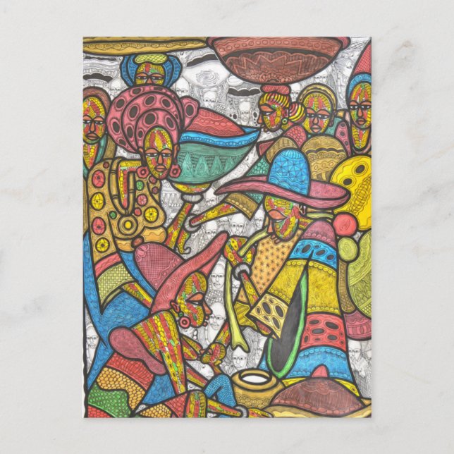 Kalabaschmarkt Postkarte (Vorderseite)