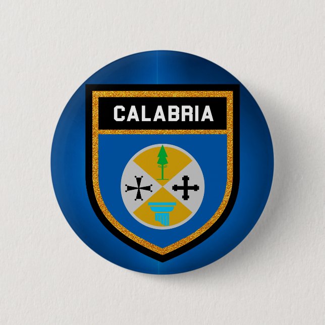 Kalabrien-Flagge Button (Vorderseite)