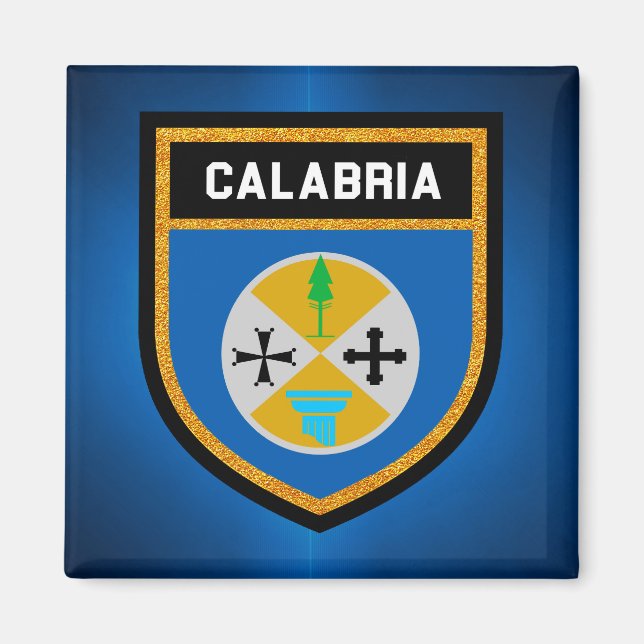 Kalabrien-Flagge Magnet (Vorne)