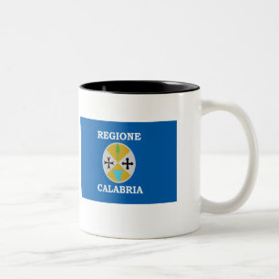 Kalabrien-Flagge Zweifarbige Tasse