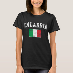 Kalabrien Italien Flagge Italia Italienisch Vintag T-Shirt