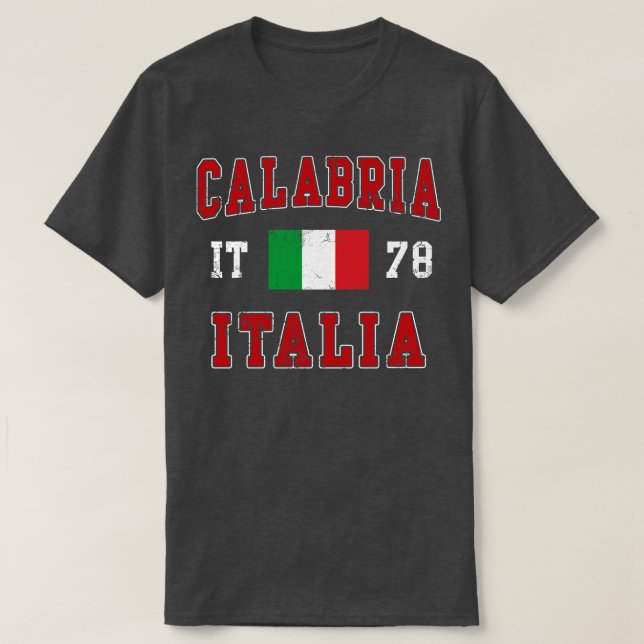 Kalabrien Italienische Flagge T-Shirt (Design vorne)