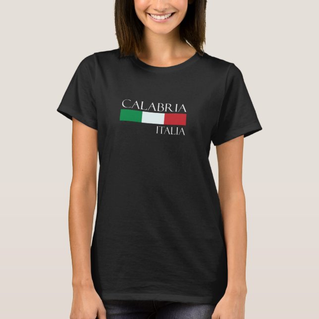 Kalabrien Italienische Flagge Vintag Italienisch T-Shirt (Vorderseite)