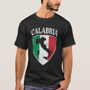 Kalabrien Italienisches Flag Wappen Italien Vintag T-Shirt