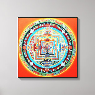 Kalachakra Buddhist Mandala Leinwanddruck