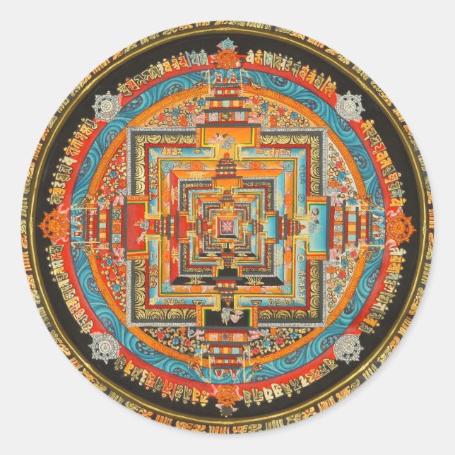 KALACHAKRA ESOTERIC MANDALA III RUNDER AUFKLEBER (Vorderseite)