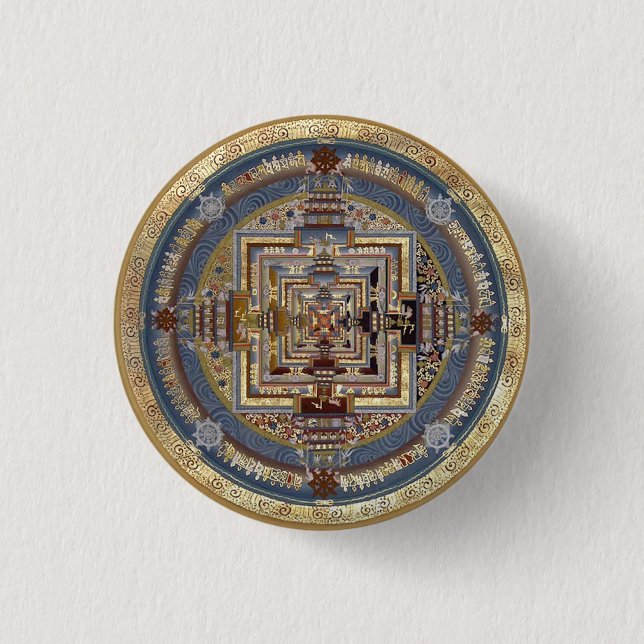 Kalachakra Mandala B Button (Vorderseite)