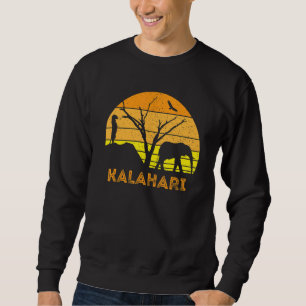 Kalahari Wüste Elephant Meerkat Sunset Safari Afr Sweatshirt