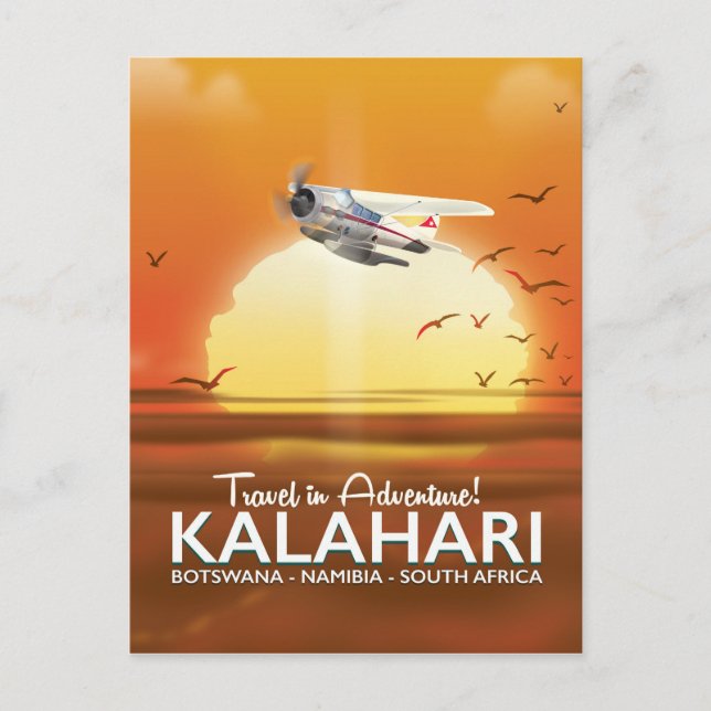 Kalahari-Wüstenabenteuerposter Postkarte (Vorderseite)