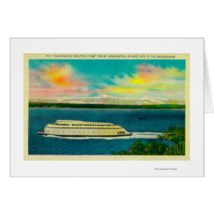 Kalakala Fähre, Puget Sound, olympische Berge