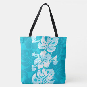 Kalakaua Border Hawaiian Hibiskus Beach Bag