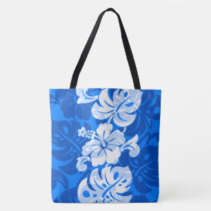 Kalakaua Border Hawaiian Hibiskus Beach Bag