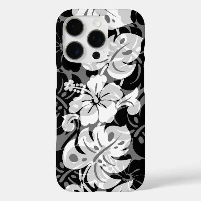 Kalakaua Border Hawaiian Hibiskus Black Case-Mate iPhone Hülle (Rückseite)