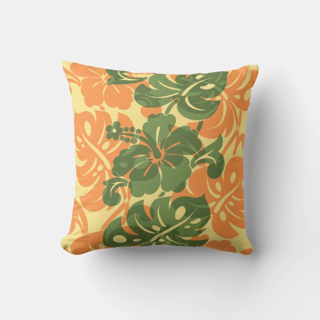 Kalakaua Grenzhawaiische Hibiskus-Kissen Kissen (Vorderseite)