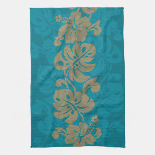 Kalakaua Hawaiian Hibiskus-Rand KL303 Handtuch