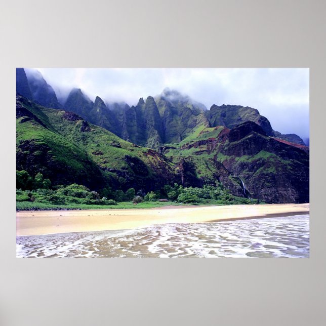 Kalalau Beach Print Poster (Vorne)