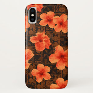 Kalalau Tapa Tropischer Hawaiianischer Hibiskus iPhone X Hülle