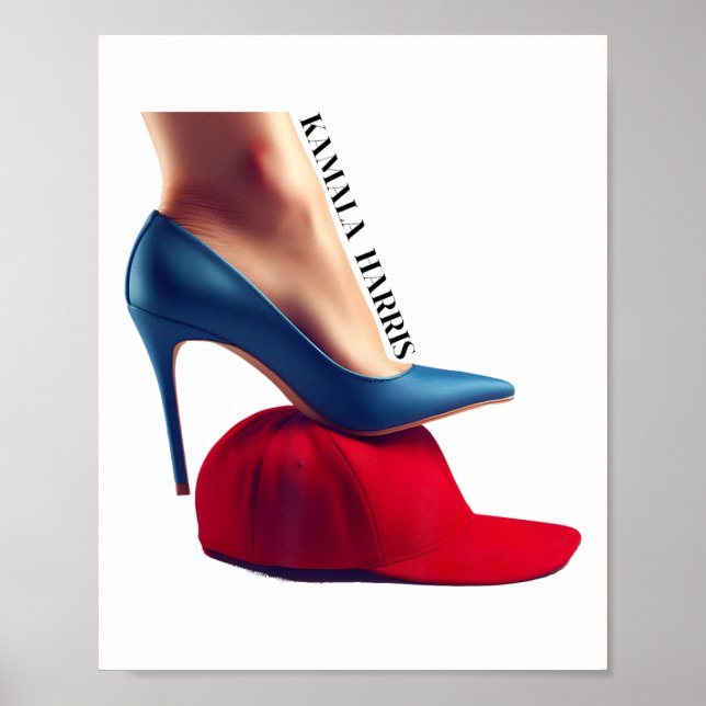 Kalama Harris 2024 Retro Comma La Red Hat Anti Tru Poster (Vorne)