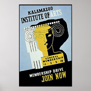 Kalamazoo Institut für Künste - Vintages WPA-Poste Poster