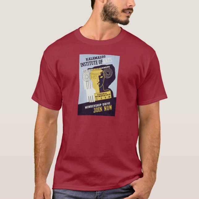 Kalamazoo Institut von Künsten - WPA-Plakat - T-Shirt (Vorderseite)