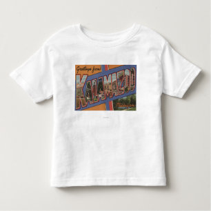 Kalamazoo, Michigan - große Buchstabe-Szenen Kleinkind T-shirt