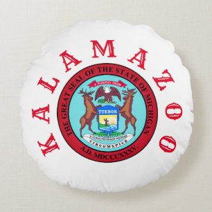 Kalamazoo, Michigan Rundes Kissen