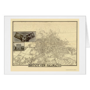 Kalamazoo, panoramische Karte MI - 1908
