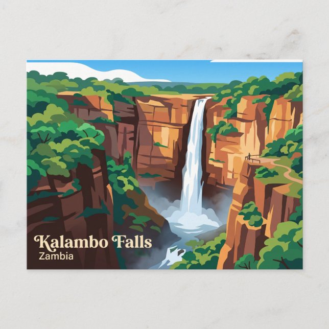 Kalambo-Fälle Sambia Postkarte (Vorderseite)