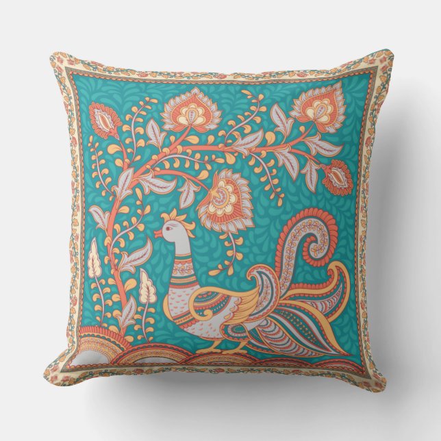 Kalamkari Kissen (Vorderseite)