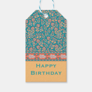 Kalamkari personalisierter Name und Gruß Geschenkanhänger