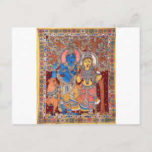 KALAMKARI RADHA KRISHNA PAINIEREN POSTKARTE