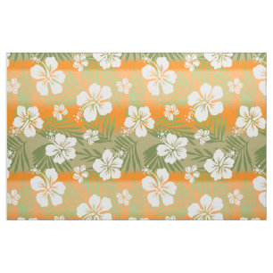 Kalani Gefärbte Krawatte Blend Tropischer Hibiskus Stoff